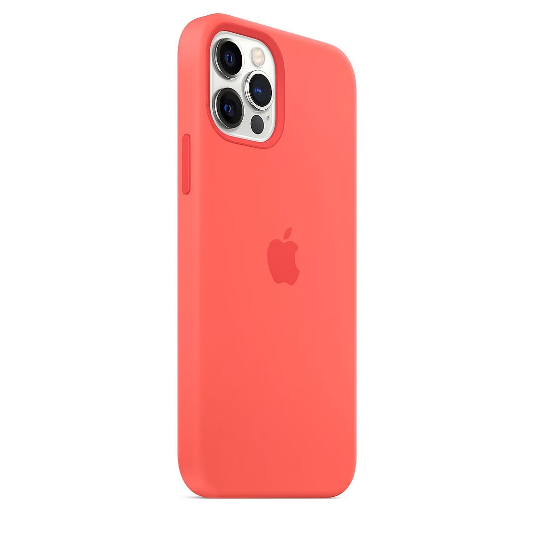 Silikondeksel med MagSafe til iPhone 13 mini i rosa sitrus farge fra Apple.