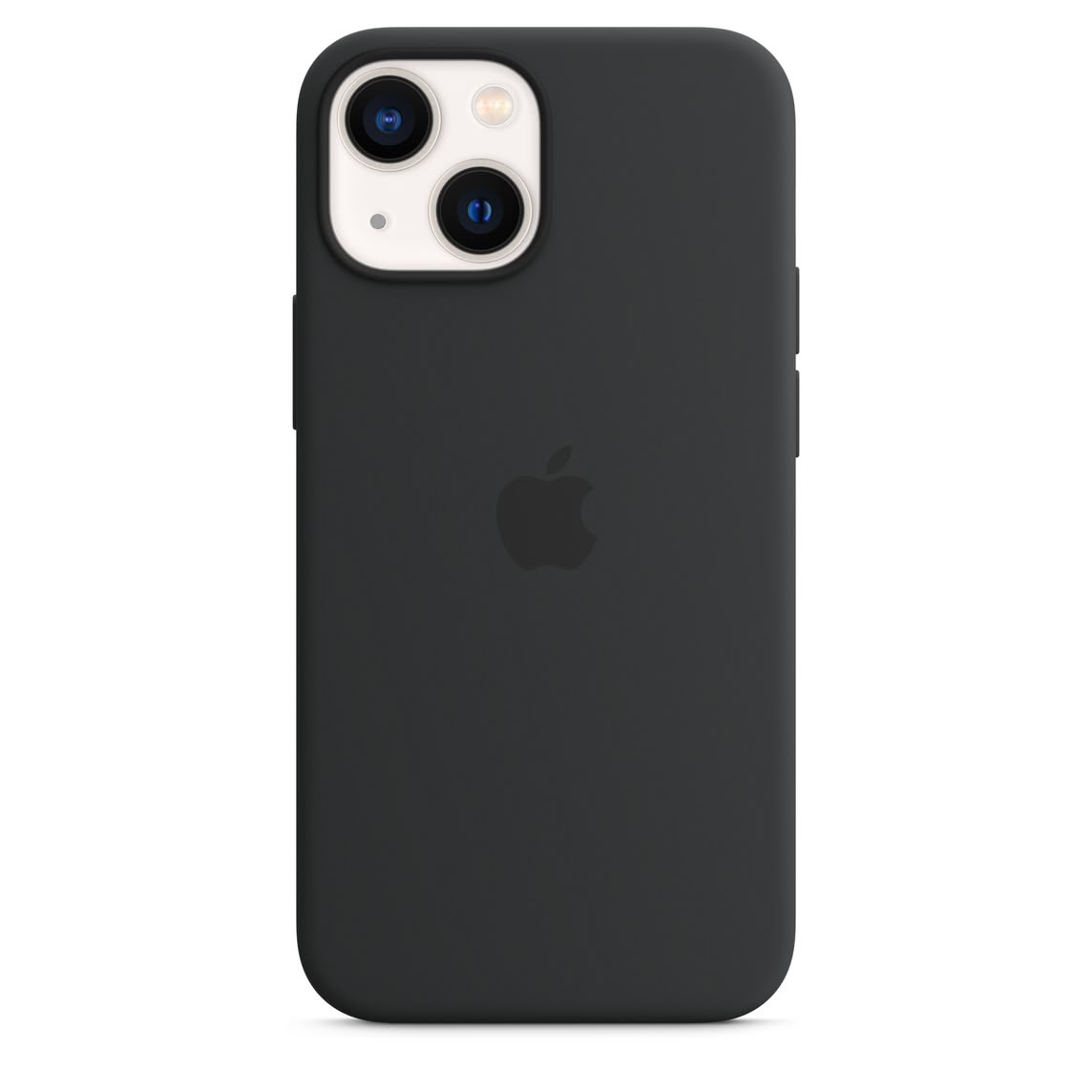 Silikondeksel med MagSafe til iPhone 13 mini i midnatt, designet av Apple for optimal beskyttelse og stil.