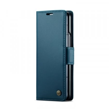 CASEME Samsung Galaxy A51 lommebok-deksel med magnetisk lukking og kortlommer, blå.