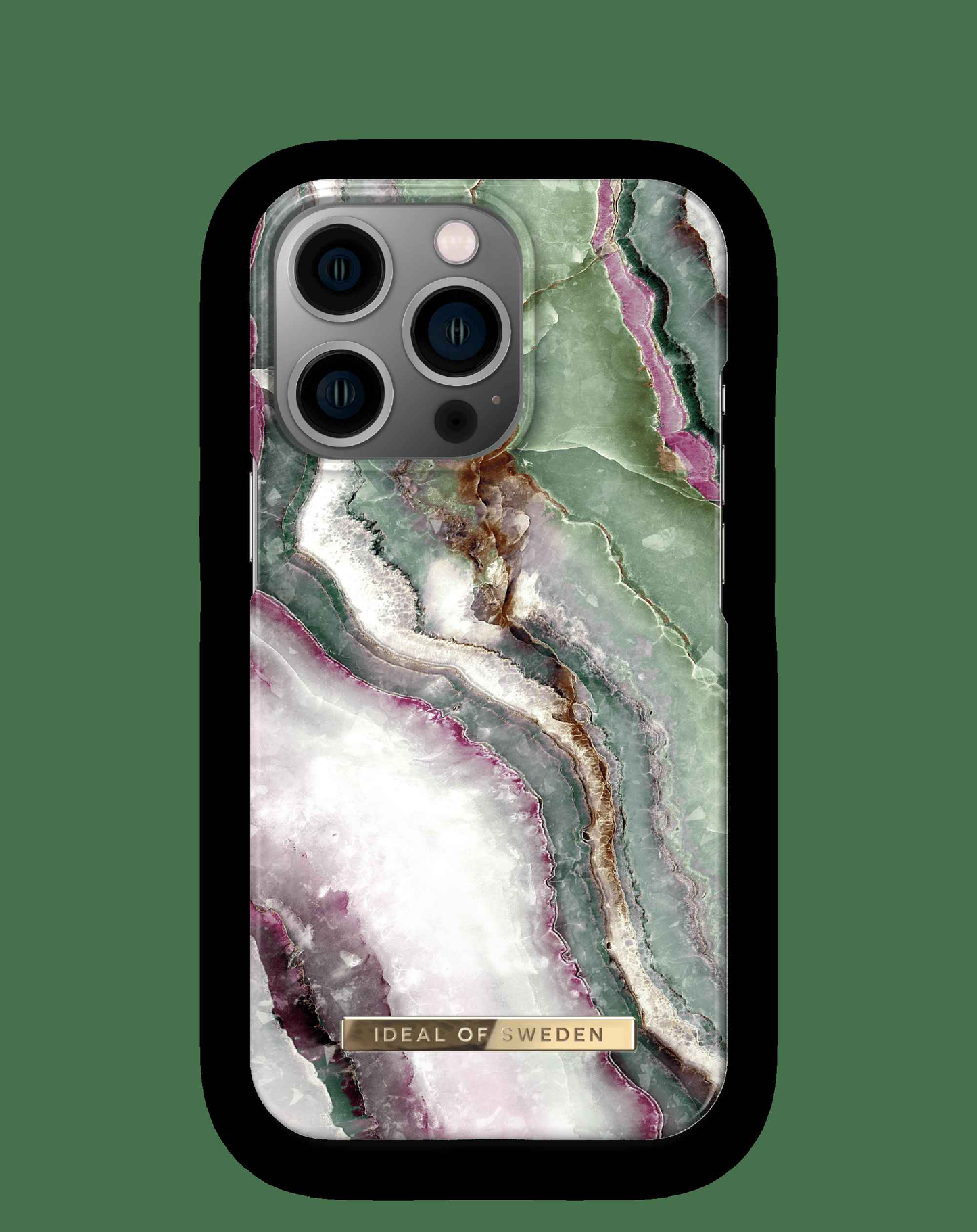 Fashion deksel iPhone 14 Pro - Ideal of Sweden, stylish protective case with raised edges and microfiber lining.