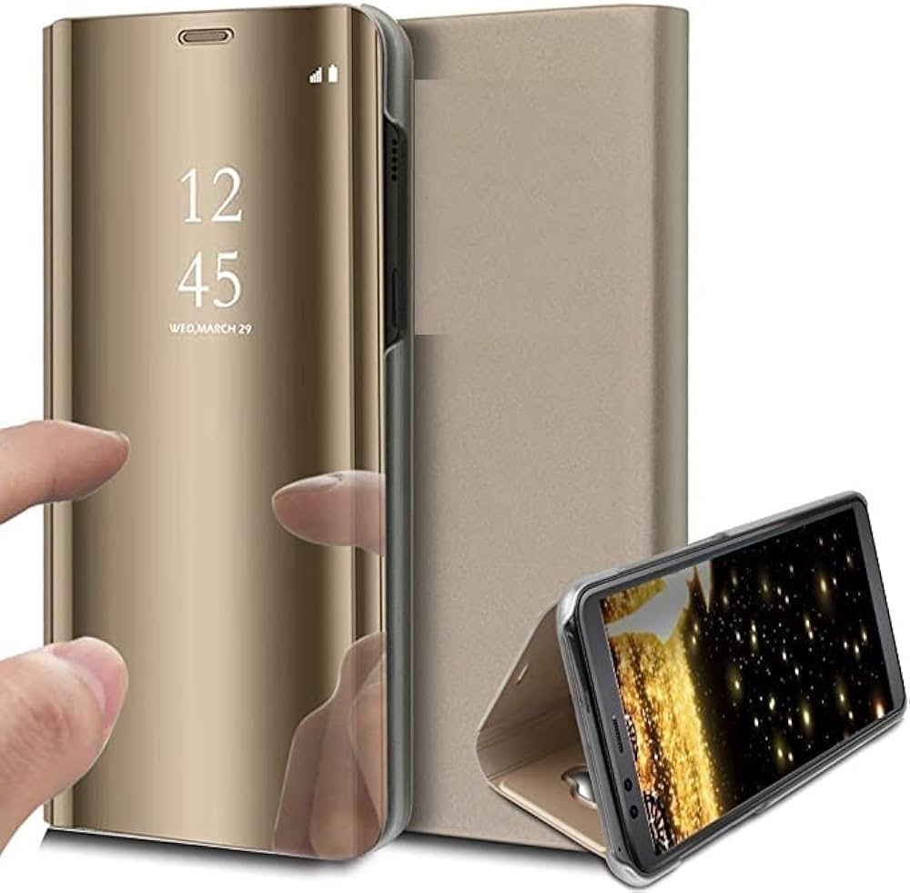 Samsung Galaxy S10+ speildeksel, flip-design, støtsikker, optimal visningsvinkel.
