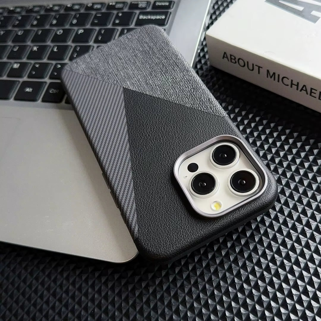 iPhone 16 Pro Max Business Lærdeksel – Anti-Drop Multicolor