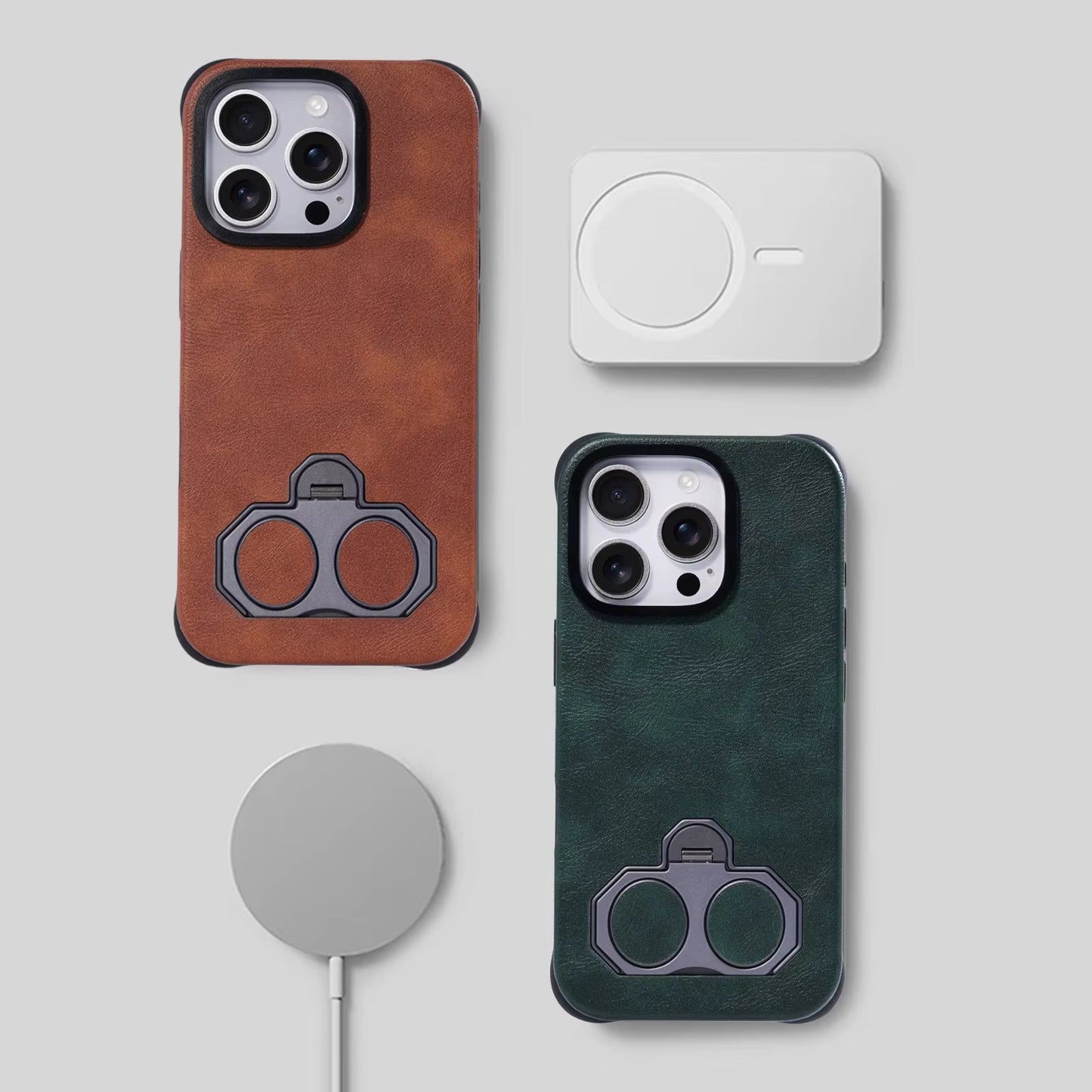 iPhone 15 Pro Dobbel Finger-Ring Deksel – 360° Rotasjon