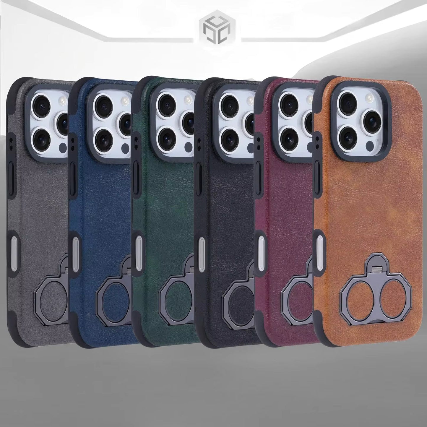 iPhone 16 Pro Max Dobbel Finger-Ring Deksel – 360° Rotasjon