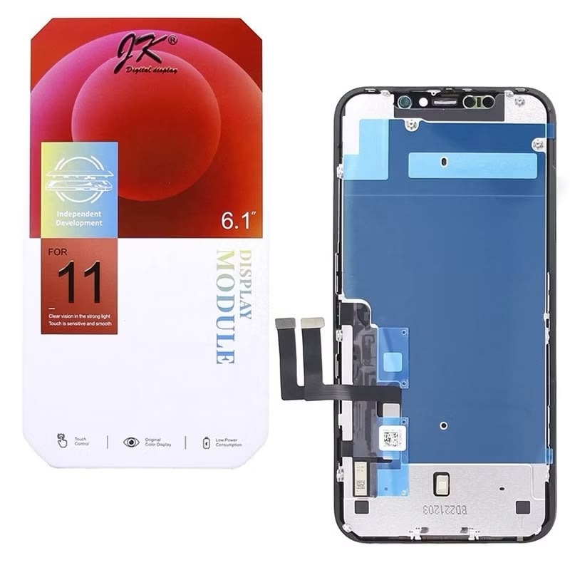 JK Display LCD for iPhone 11 med Incell-teknologi og original 3M polariseringsfilm.