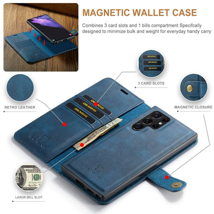 Magnetisk Lommebok-deksel for Samsung S25 ULTRA – Avtakbart 2-i-1 Flip Case med Kortholder