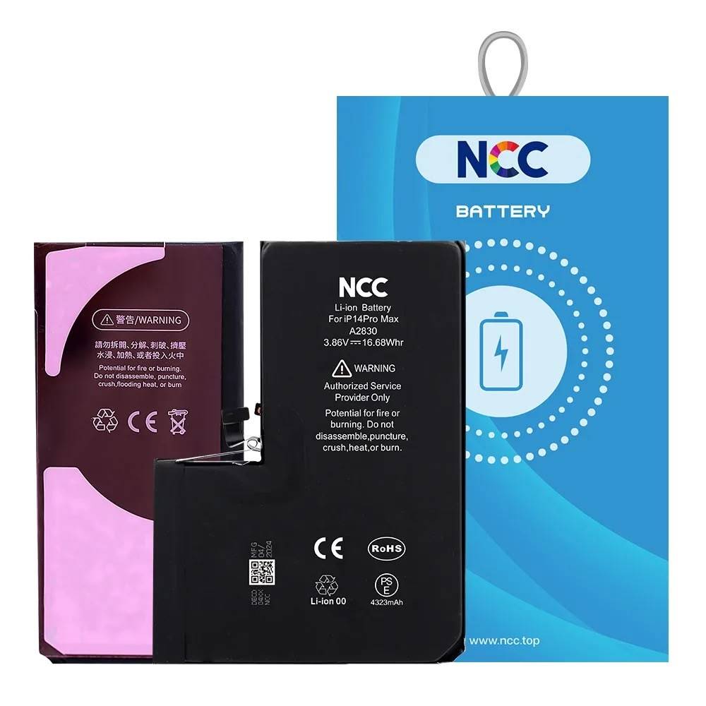 NCC-batteri for iPhone 14 Pro Max, premium kvalitetsbatteri med langvarig ytelse og sikkerhetsbeskyttelse.