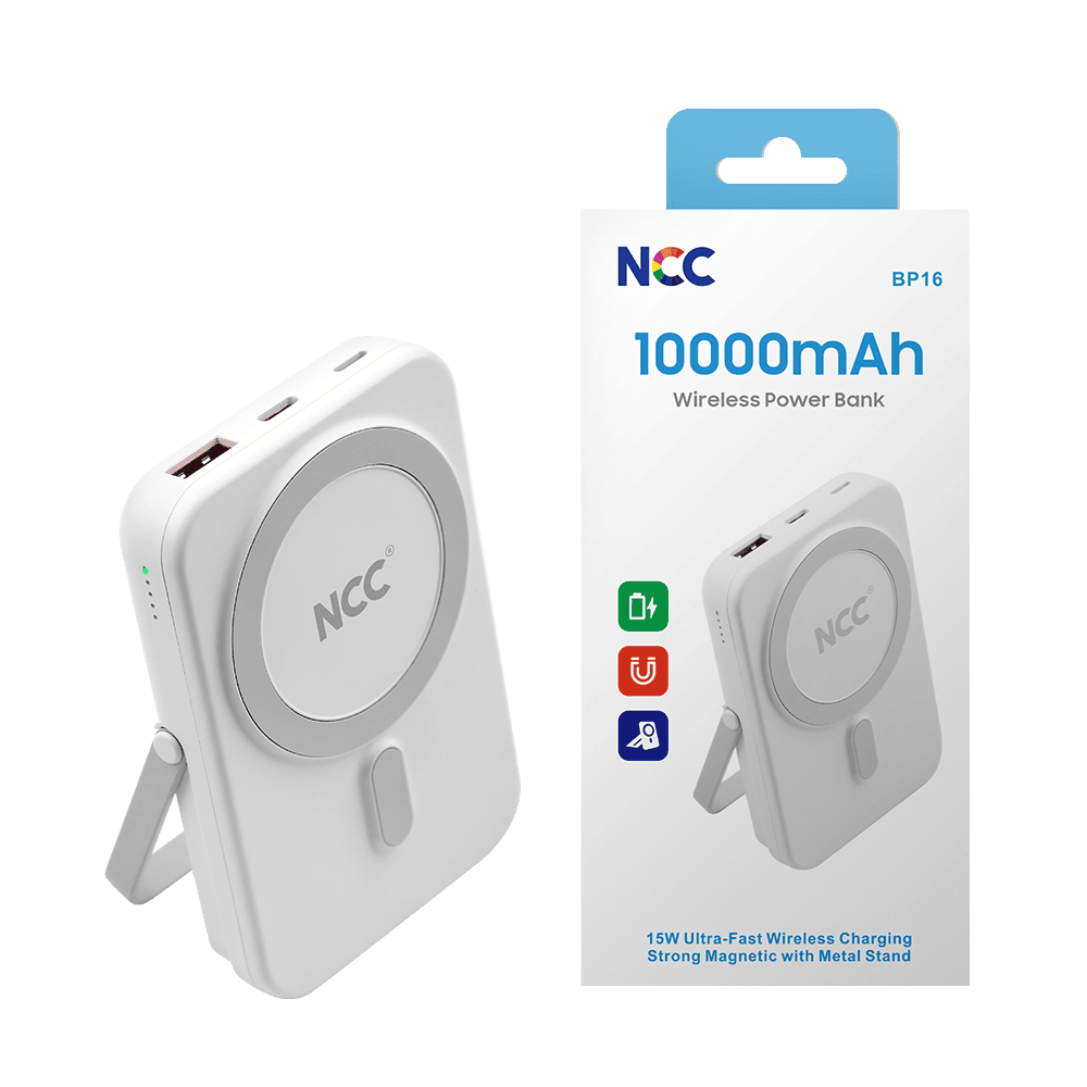 NCC Power Bank BP16 – 10000mAh MagSafe | Trådløs 15W Lading