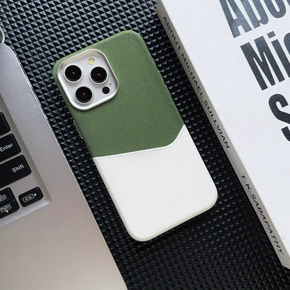 Business luksus bakdeksel med kortholder – iPhone 13 Pro Max - Grønn/Hvit