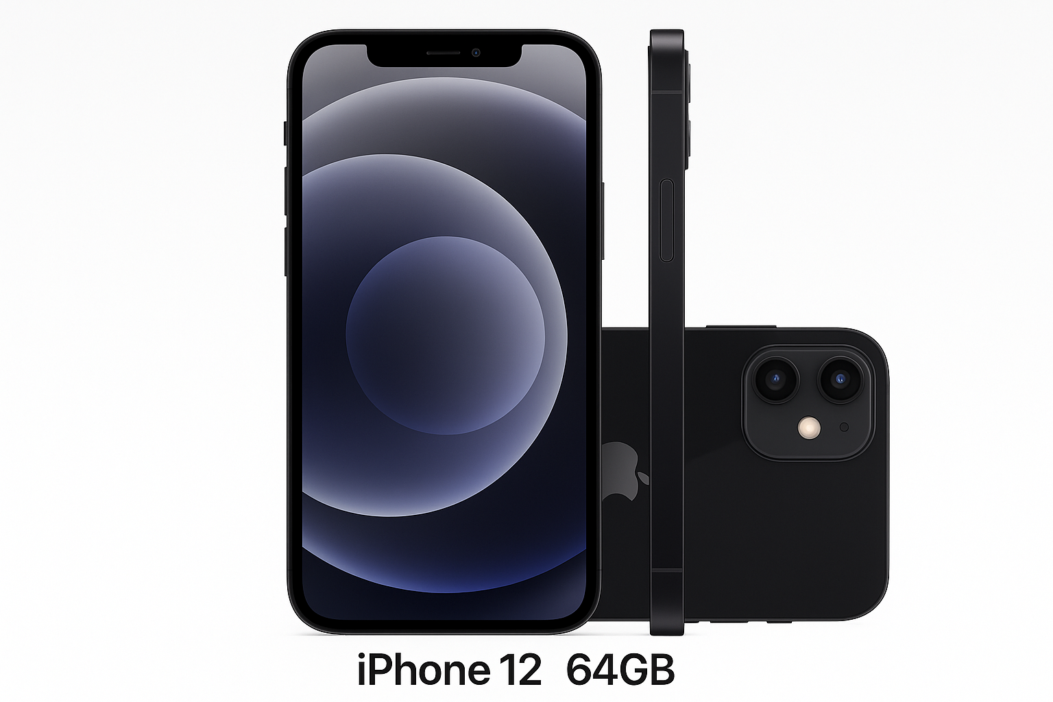 iPhone 12 64GB svart