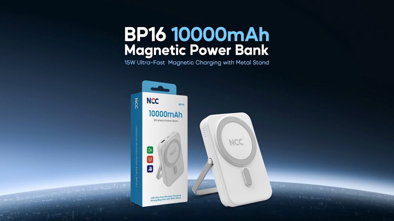 NCC Power Bank BP16 – 10000mAh MagSafe | Trådløs 15W Lading